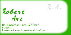 robert ari business card